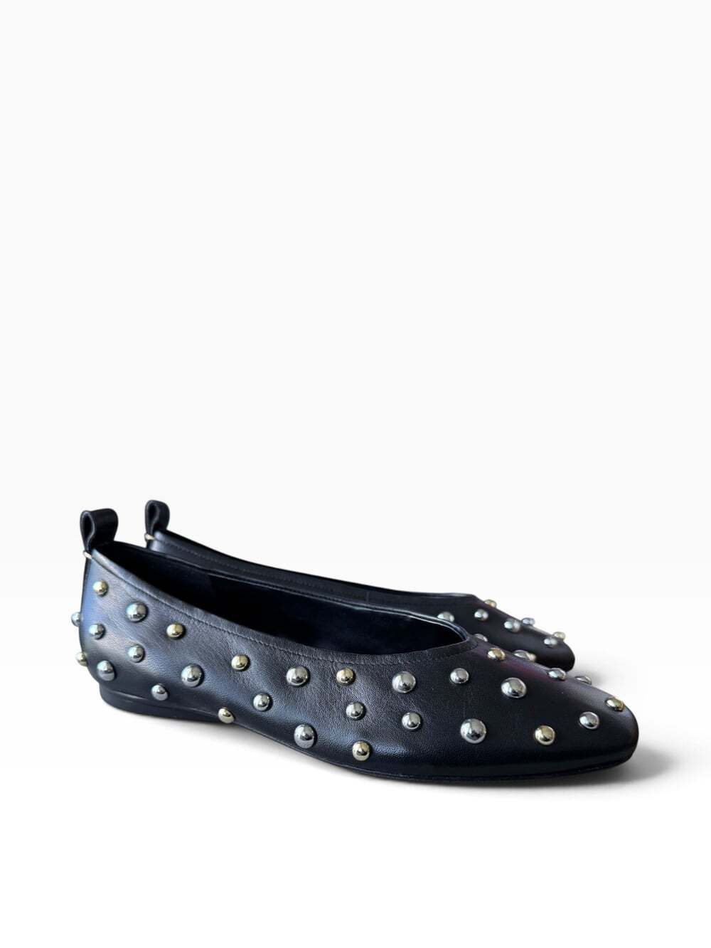 Naturalizer carla black studded leather ballet flats size 9 New in box